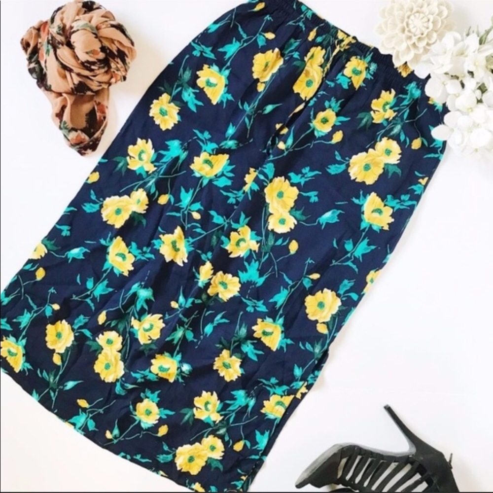 Vintage 90s Sag‎ harbor long Floral skirt - Picture 2 of 6